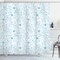 Ambesonne Blue Shower Curtain, Abstract Flowers with Heart Shaped Leaves Romantic Fresh Beauty in Nature, Cloth Fabric Bathroom Decor Set with Hooks, 69" W x 70" L, Pale Blue Aqua White